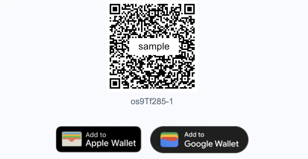 Ticket QR Code Example